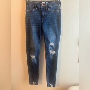 Old Navy Distressed Skinny Jeans - Dark Blue